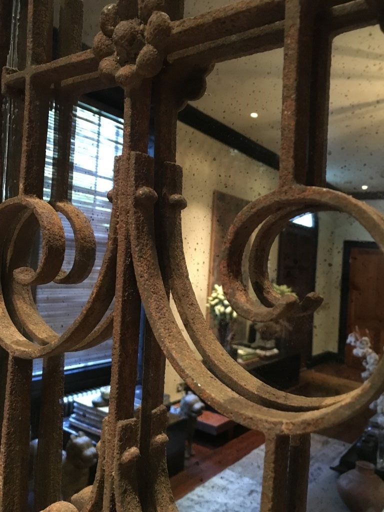 Decorative Vintage Ironwork Mirror - Image 2