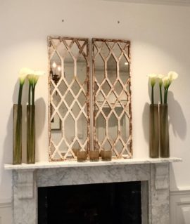 Diamond Design Rustic Window Mirrors