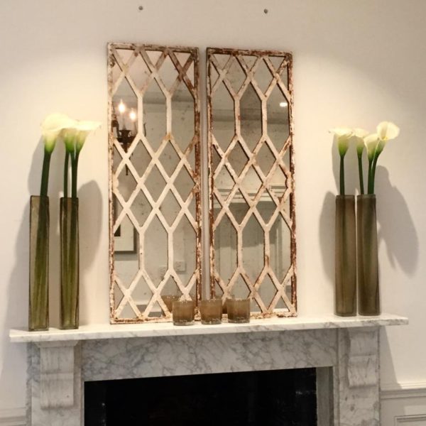 Diamond Design Rustic Window Mirrors