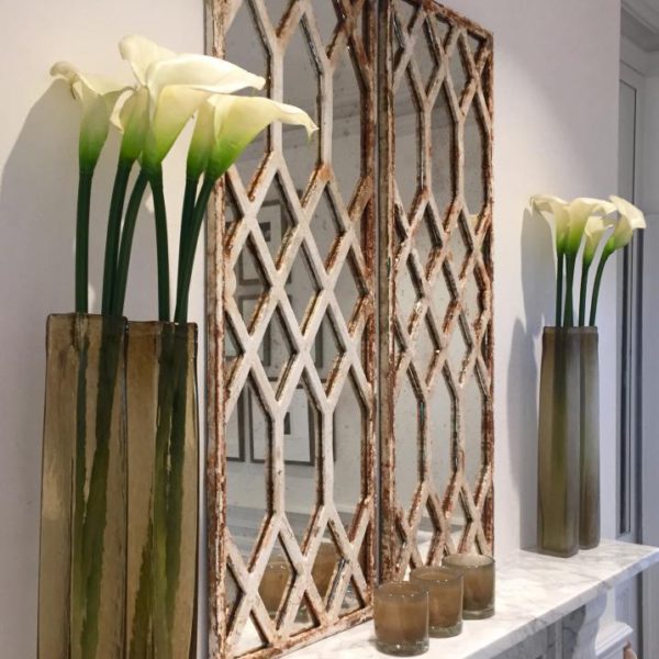 Diamond Design Rustic Window Mirrors