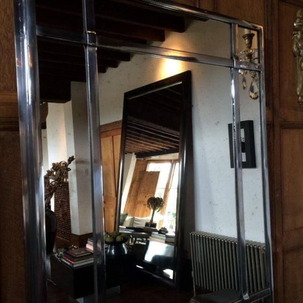 Elegant Tall Original Panelled Mirror