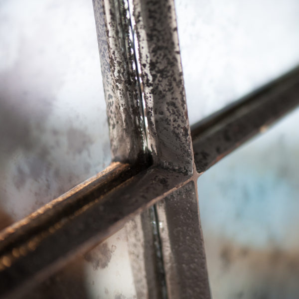 Barn Tall Antique Slow Arch Cast Iron Window Frame Mirror