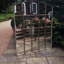 Rustic Garden Architectural Slow Arch Garden Window Mirror