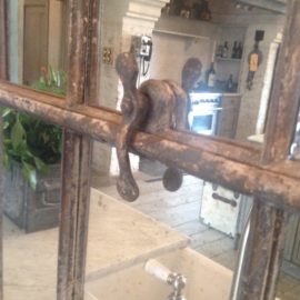 Rustic Garden Architectural Slow Arch Garden Window Mirror