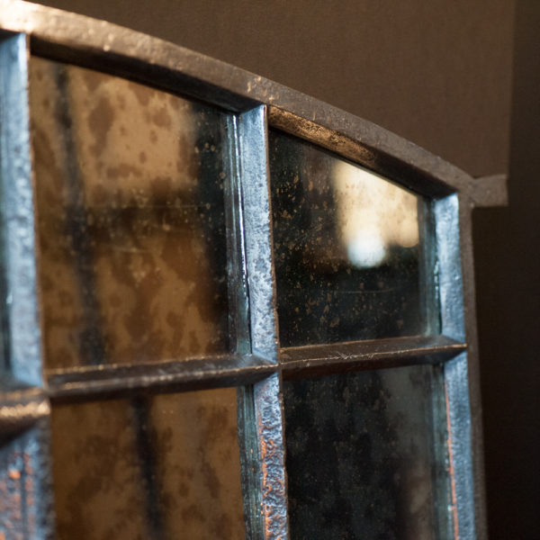 Ex Norfolk Farm Building Cast Iron Window Frame Mirror - Image 4