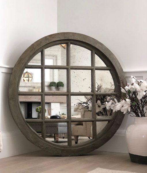 Extra Large Wooden Architectural Mirror