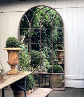 Extra Tall Arched Antique Window Mirror