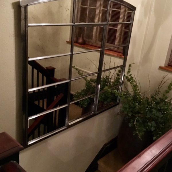 Extra Wide Hungarian Antique Window Mirror