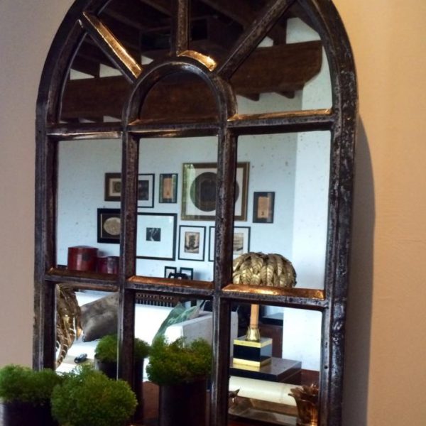 French Arch Industrial Mirror