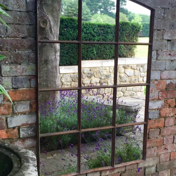 Garden Industrial Iron Mirror