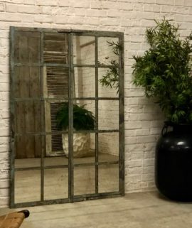 Grey Textures and Tones Home and Garden Window Mirror