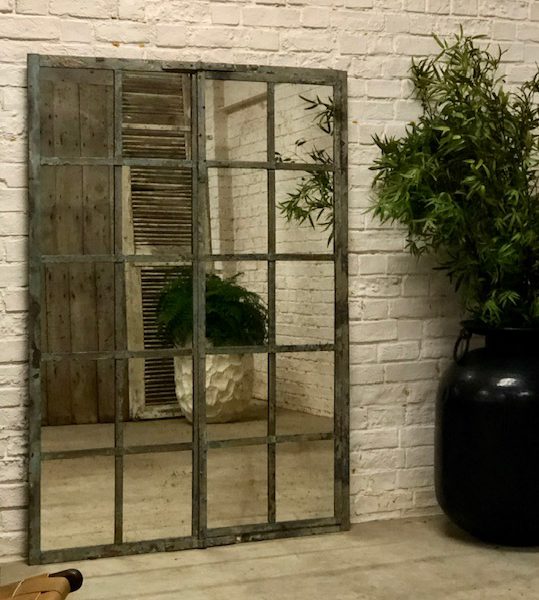 Grey Textures and Tones Home and Garden Window Mirror