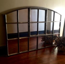 Hand Polished Slow Arch Interior Antique Window Mirror