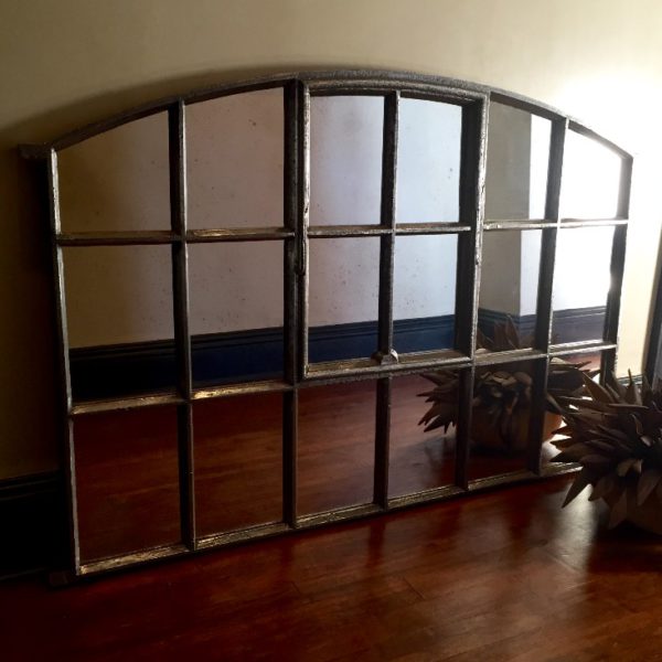 Hand Polished Slow Arch Interior Antique Window Mirror