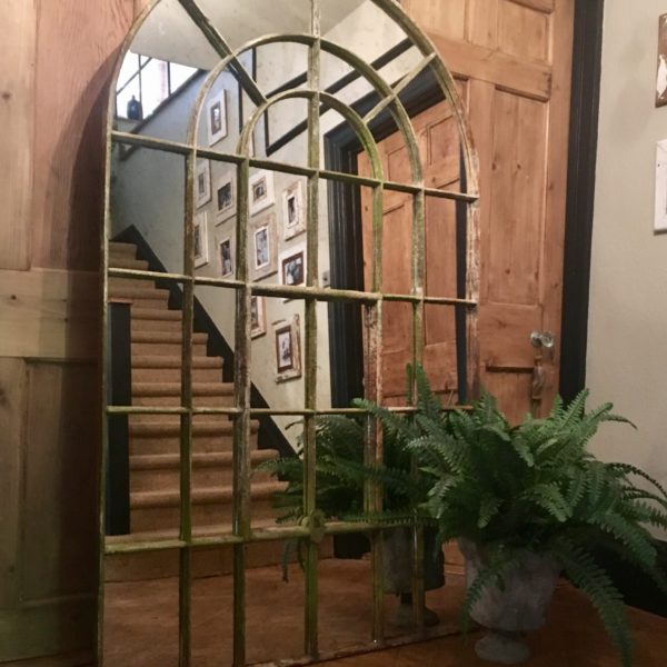 Industrial Factory Arch Window Mirror