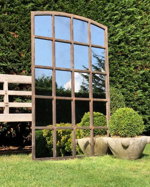 Industrial Slow Arch Rustic Mirror