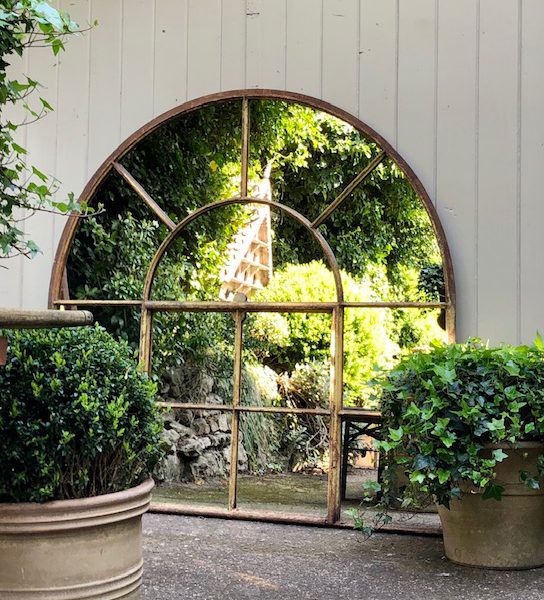 Large Arched Antique Home and Garden Mirror