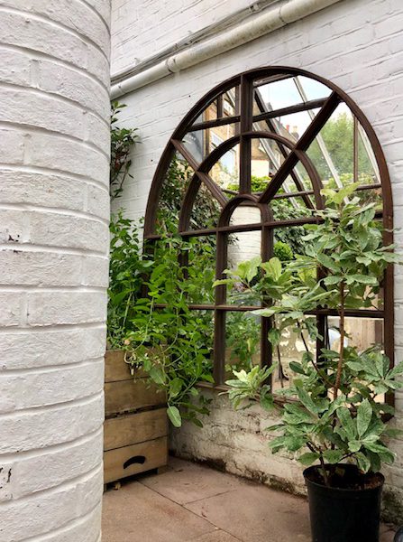 Large English Arched Window Mirror