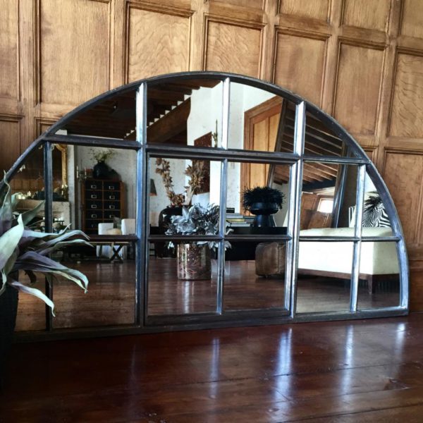 Large Interior Fan Style Restored  Window Mirror