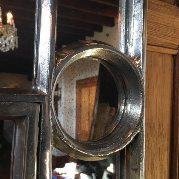 Pair of Tall Architectural Panelled Window Mirrors