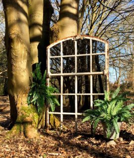 Reclaimed Garden Arch Architectural White Rustic Mirror
