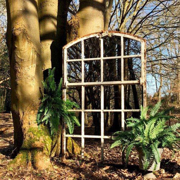 Reclaimed Garden Arch Architectural White Rustic Mirror