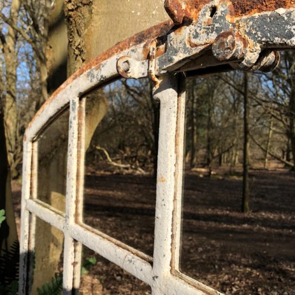 Reclaimed Garden Arch Architectural White Rustic Mirror