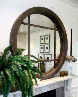 Extra Large Reclaimed Oak Circular Window Mirror