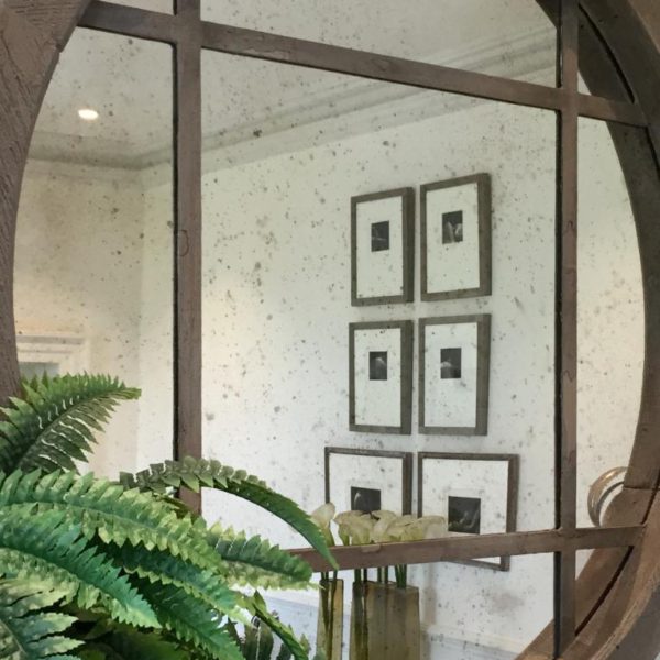 Extra Large Reclaimed Oak Circular Window Mirror
