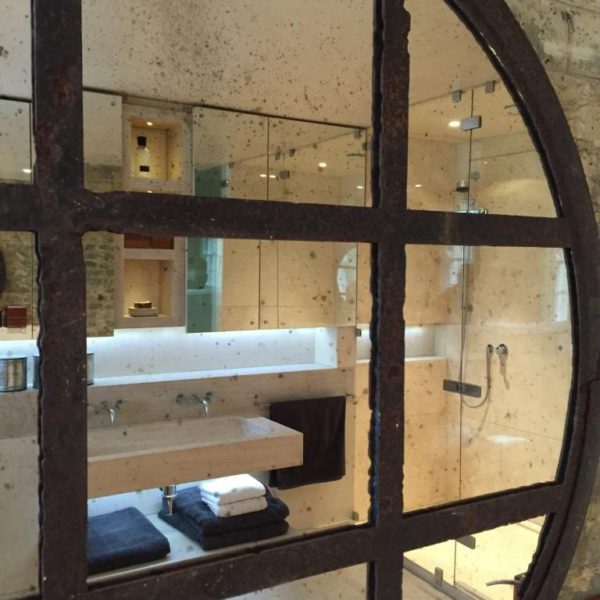 Reclaimed Rustic Circular Window Mirror