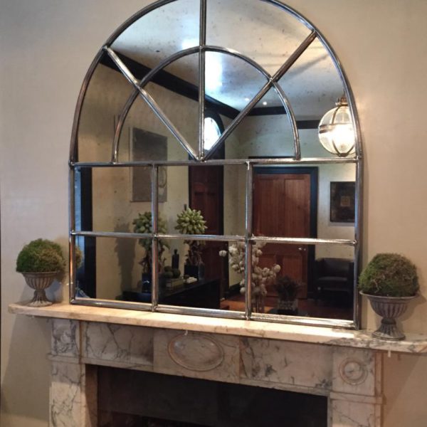 Iron Arch Architectural Antique Window Mirror