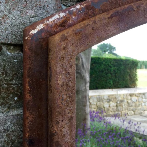 Architectural Rustic Arched Panelled Window Mirror