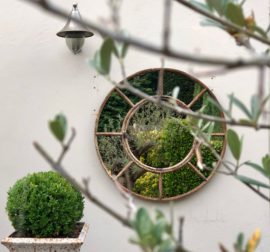 Panelled Circular Mirrors for the Home and Garden
