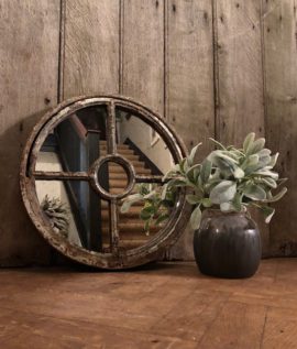 Set of Circular Rustic Charm Antique Mirrors