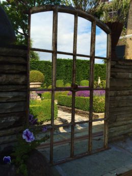 Slow Arch Garden Rustic Factory Window Mirror