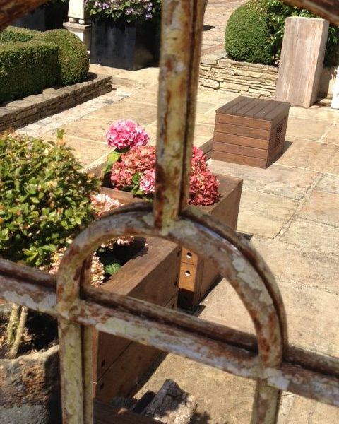 Small Cotswold Arch Garden Window Frame Mirror
