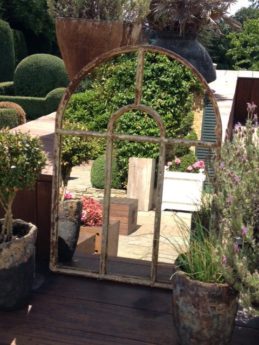 Small Cotswold Arch Garden Window Frame Mirror