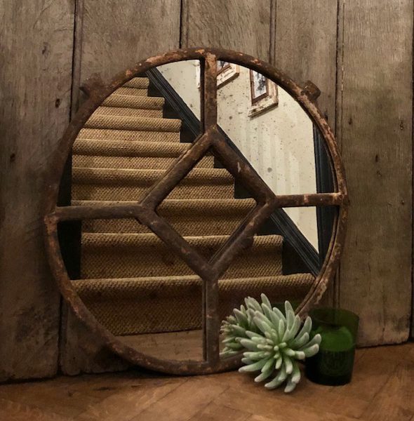 Small Rustic Architectural Mirror