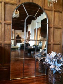 Tall Arch Cast Iron Reclaimed Window Mirror
