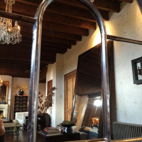 Tall Arch Cast Iron Reclaimed Window Mirror