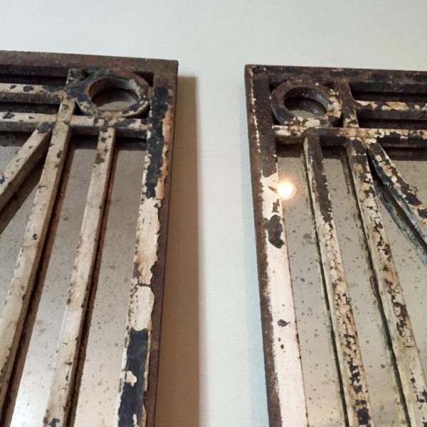 Unique Antique reclaimed Pair of Window Mirrors