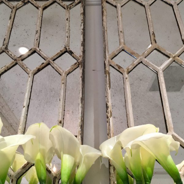 Vintage White Aged Decorative Mirror Panels - Image 3