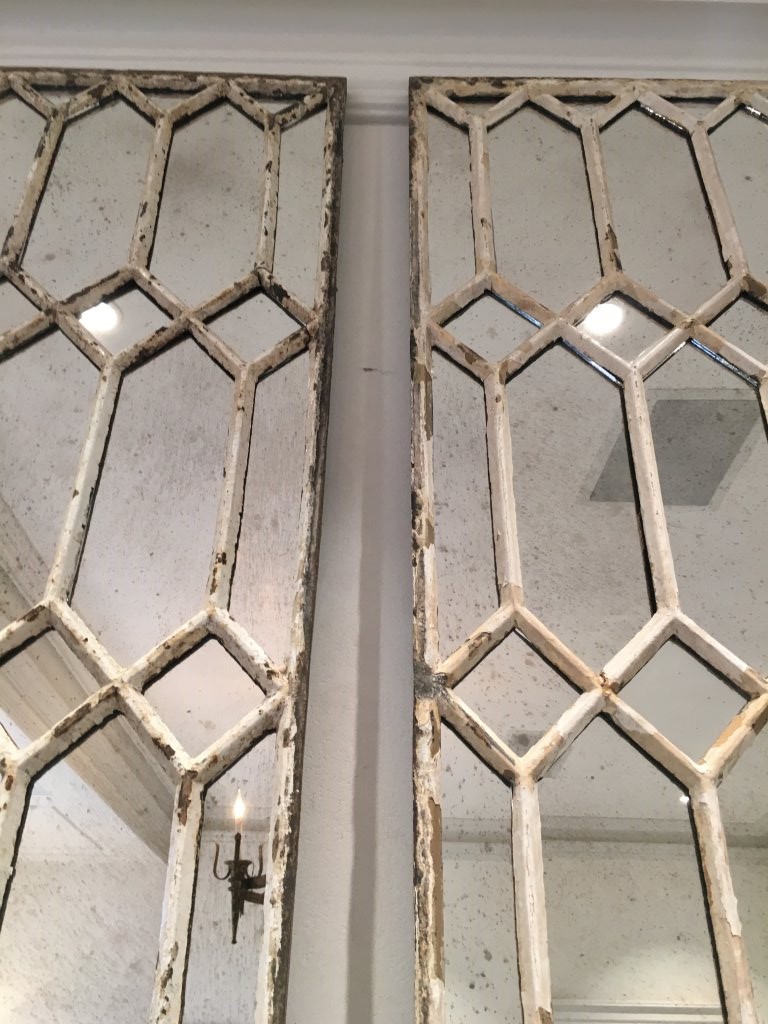 Vintage White Aged Decorative Mirror Panels Vintage White Aged Decorative Mirror Panels - Image 6