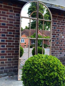 Window Mirror Original Rare Tall Arch two piece