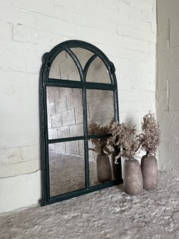 Gloss Green Arch Mirror