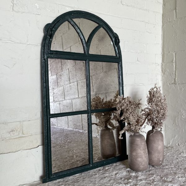 Gloss Green Arch Mirror