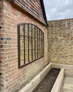 Extra Wide Antique Mirror awaiting Planting detail