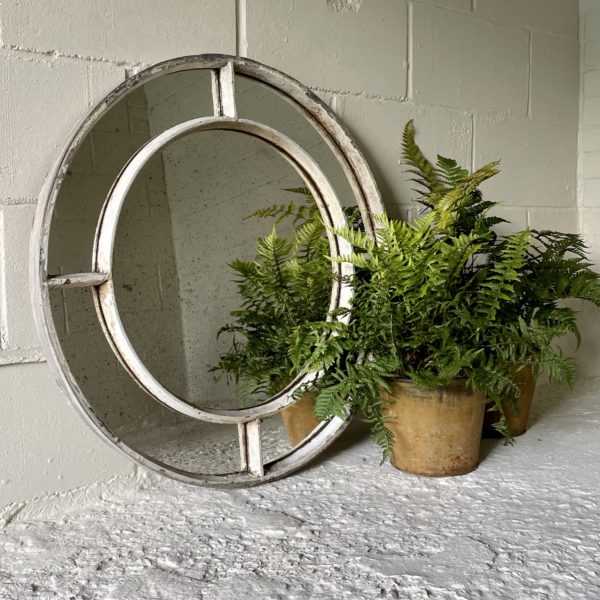 English Antique Circular Mirror