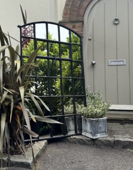Black Aged Antique Slow Arch Mirror