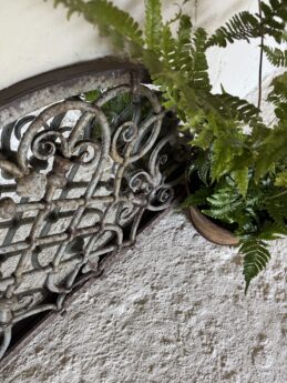 Decorative Rustic Antique Fan Shaped Mirror